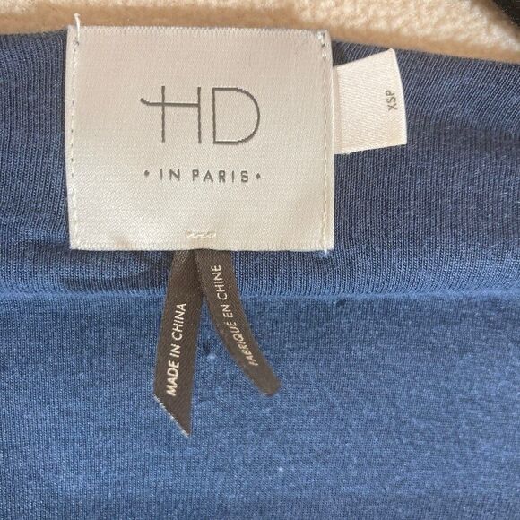 HD In Paris for Anthropologie Dress Sz XSP Blue Feminine Minimalist Career Mini - Picture 2 of 7